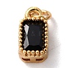 Real 18K Gold Plated Brass Inlaid Cubic Zirconia Charms X-ZIRC-L100-075G-07-2