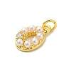 Real 18K Gold Plated Rack Plating Brass Micro Pave Cubic Zirconia Pendants KK-S396-02C-2