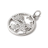 Brass Micro Pave Cubic Zirconia Pendants KK-P343-01C-P-2