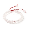 Natural Crackle Quartz & Lava Rock Braided Bead Bracelets Set BJEW-JB07212-03-2