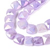 Electroplate Crackle Imitation Jade Glass Beads Strands EGLA-Q135-02A-A02-3