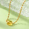 304 Stainless Steel Glass Beads Link Chain Bracelets BJEW-A036-14G-02-4