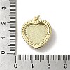 Brass Pave Shell Pendants KK-I708-15B-G-3