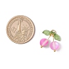 5Pcs 5 Colors Dyed Frosted Synthetic Moonstone Cherry Pendants PALLOY-TA00255-2