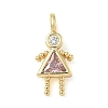 Brass Micro Pave Cubic Zirconia Pendants ZIRC-I356-17G-B10-1