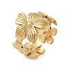 304 Stainless Steel Open Cuff Rings for Women RJEW-U060-01F-G-2