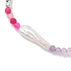 Natural Baroque Pearl Keshi Pearl Beaded Bracelets BJEW-JB12555-3