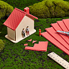 PVC Dollhouse Roof Tiles DIY-WH0034-97-4