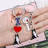 WEWAYSMILE 2 pcs Dog Keychain Car Keychain Pet Pendant Key-Ring Lovely Dog Key-ring Portable Metal Keychain Gift for Pet Lover Birthday Puppy Theme Party Supplies (Border Collie) JX786A-4