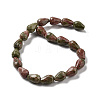 Natural Unakite Beads Strands G-P520-B09-01-3