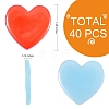 40Pcs 2 Colors Heart Silicone Glue Clay DIY-SZ0003-44-2