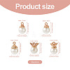 Craftdady 50Pcs 5 Styles Resin Imitation Pearl Pendants FIND-CD0001-32-3