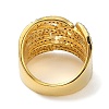 Rack Plating Brass Micro Pave Cubic Zirconia Adjustable Finger Rings for Women RJEW-C114-16A-G-3