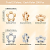 200Pcs 2 Colors CCB Plastic Bead Frame CCB-SC0001-24-2