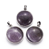 Natural Amethyst Pendants G-I214-E04-2