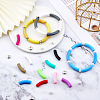 DIY Acrylic Curved Tube & CCB Plastic Beads Bracelet Making Kits DIY-DC0003-31B-4