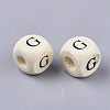 Printed Natural Wood Beads WOOD-T026-001G-2