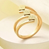 Textured Rhombus 304 Stainless Steel Finger Ring for Women RJEW-L126-09B-G-1