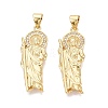 Religion Brass Micro Pave Clear Cubic Zirconia Pendants KK-N287-46I-G-1
