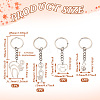 201 Stainless Steel Cat Keychains KEYC-TAC00008-8