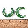 Christmas UV Plating Printed Opaque Acrylic Beads MACR-N018-07C-3