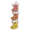 Christmas Printed Acrylic Big Pendants MACR-F086-03C-1