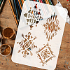 Plastic Drawing Painting Stencils Templates DIY-WH0396-520-3