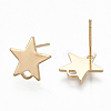 Brass Stud Earring Findings X-KK-S348-352-2