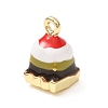Brass Enamel Pendants KK-CBA260B-14B-G-2