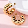 C-Shaped 304 Stainless Steel Stud Earrings for Women EJEW-A125-01G-5