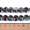 Electroplate Transparent Glass Beads Strands EGLA-B012-AB17-4