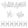 6Pcs 925 Sterling Silver Hollow Initial Beads STER-TA0001-53H-1