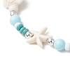 Dyed Synthetic Turquoise & Natural Howlite Beads Bracelets for Women BJEW-JB11794-01-4
