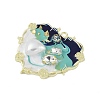 Rack Plating Alloy Enamel Pendants FIND-I038-16C-2
