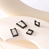 Simple Rectangle Stainless Steel Hoop Earrings OA6686-3-5