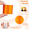   10 Rolls 10 Colors Round Polyester Rattail Satin Cord OCOR-PH0002-54-6