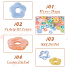 120Pcs 15 Style Transparent & Opaque Acrylic Bead Frames OACR-BT0001-03-5