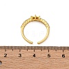 Brass Micro Pave Clear Cubic Zirconia Cuff Finger Rings RJEW-G337-31G-5