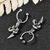 316 Surgical Stainless Steel Dangle Half Hoop Earrings for Women EJEW-G416-50AS-3