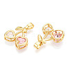 Brass Micro Pave Cubic Zirconia Charms KK-N254-227G-2