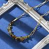 Natural Larvikite Chip Beaded Necklaces NJEW-C070-04G-02-5