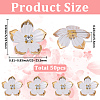 50Pcs Transparent Resin Sakura Flower Bead Caps RESI-SC0006-97-2