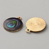 Printed Alloy Enamel Pendants FIND-WH0148-418A-2