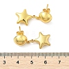 Star 304 Stainless Steel Dangle Stud Earrings EJEW-A125-46G-5