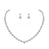 Brass Cubic Zirconia Jewelry Sets FS-WG75FBD-01-2