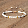 Natural Howlite Beaded Braided Bracelets QH4784-7-1