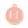 Golden Plated Alloy Enamel Charms ENAM-Q437-14H-1