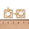 Brass Micro Pave Clear Cubic Zirconia Pendants KK-B083-29A-G-3