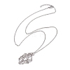 Crystal Stone Cage Pendant Necklaces NJEW-JN04758-03-1