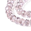 Electroplate Transparent Glass Beads Strands EGLA-N022-05B-C05-3